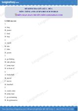 Đề thi giữa kì 2 Tiếng Anh 4 Explore Our World - Đề số 4